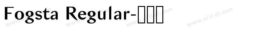Fogsta Regular字体转换